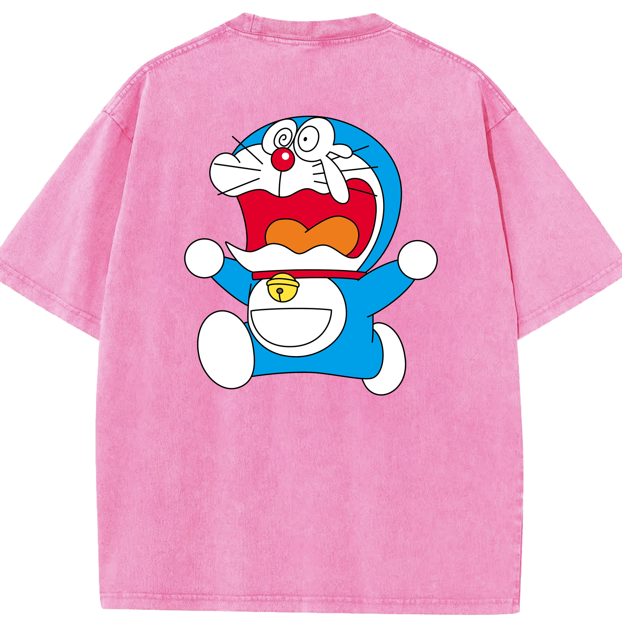 （画像用） ドラえもん Doraemon 綿100% ヴィンテージ風 半袖Tシャツ（背面プリント）
